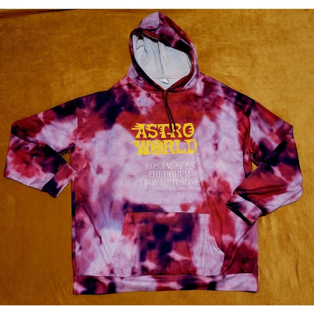 Travis Scott ASTRO World Men's Size XXXL 2018 Tour Hoodie Tie Dye